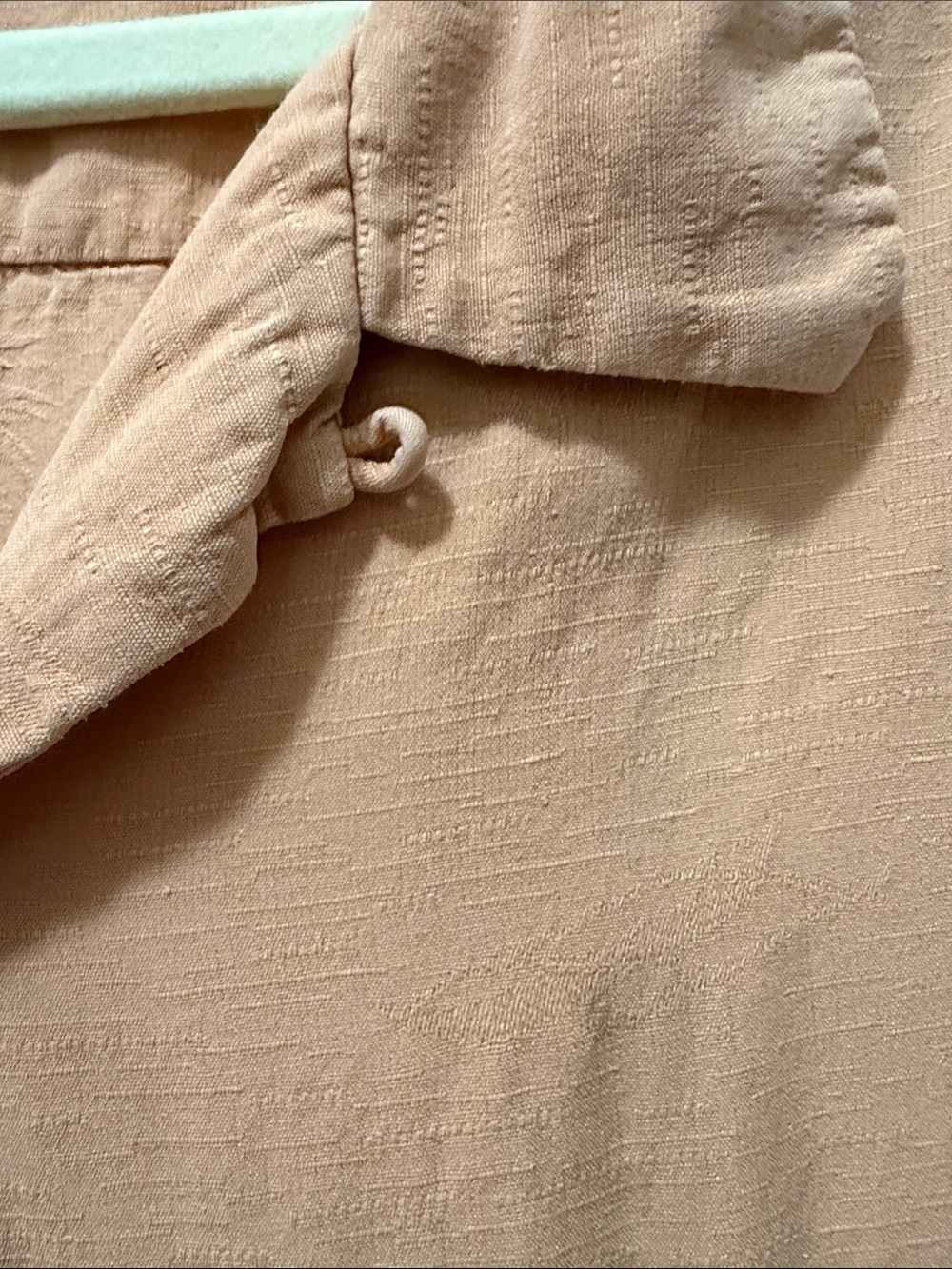 SOL SILK Men's Casual Button-Down Shirt in Peach 100% Silk Men’s SIZE XXL - Picture 6 of 12